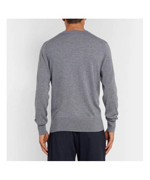 BURBERRY(バーバリー)の「Burberry Mélange Cashmere Sweater(ニット/セーター・メンズ・Gray・XXL/M/L/S/XL)」の5枚目の写真