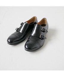 plus by chausser | chausser｜ショセ｜ダブルモンク ストラップ シューズ ｜C-2203｜BLACK(パンプス)