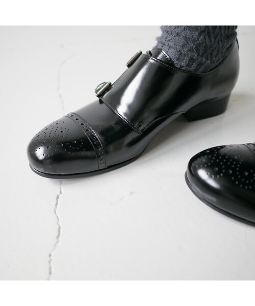 plus by chausser（プリュスバイショセ）の「chausser｜ショセ｜ダブルモンク ストラップ シューズ ｜C-2203｜BLACK（パンプス・レディース・その他）」の12枚目の写真