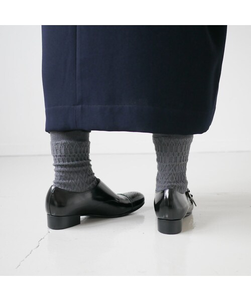 plus by chausser（プリュスバイショセ）の「chausser｜ショセ｜ダブルモンク ストラップ シューズ ｜C-2203｜BLACK（パンプス・レディース・その他）」の13枚目の写真