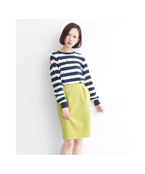 KBF（ケイビーエフ）の「ポコポコタイトスカート（スカート・レディース・グレー/アイボリー/イエローグリーン・one）」の6枚目の写真