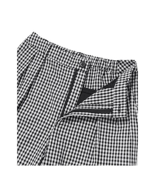 KBF（ケイビーエフ）の「ギンガムチェッククロップドパンツ（パンツ・レディース・ブラック×ホワイト/グレー×ホワイト・one）」の9枚目の写真