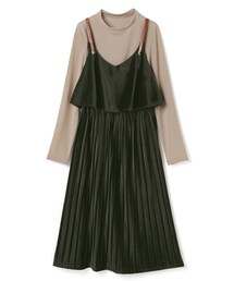 GRL | インナー付きベロアキャミワンピース(ワンピース)