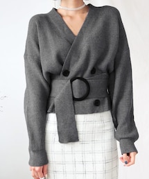 DHOLIC | リングベルトSETダブルカーディガン(カーディガン/ボレロ)