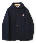 ダントン⭐️DANTON⭐️ウールモッサ⭐️ノーカラー⭐️ネイビー⭐️40 kldclothing_lsc865q7lig5