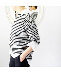 L'Ancre | L'Ancre (アンカー）バスクボーダードレスTシャツ(Tシャツ/カットソー)