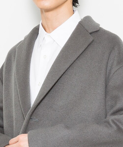 N.HOOLYWOOD チェスターコート ライトグレー 42 N.HOOLYWOOD（N.ハリウッド）の「オフショルダーチェスターコート