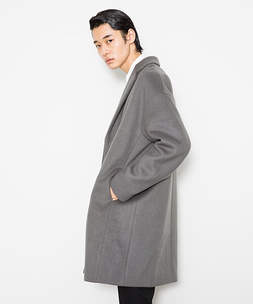 N.HOOLYWOOD チェスターコート グレー N.HOOLYWOOD（N.ハリウッド）の「オフショルダーチェスターコート