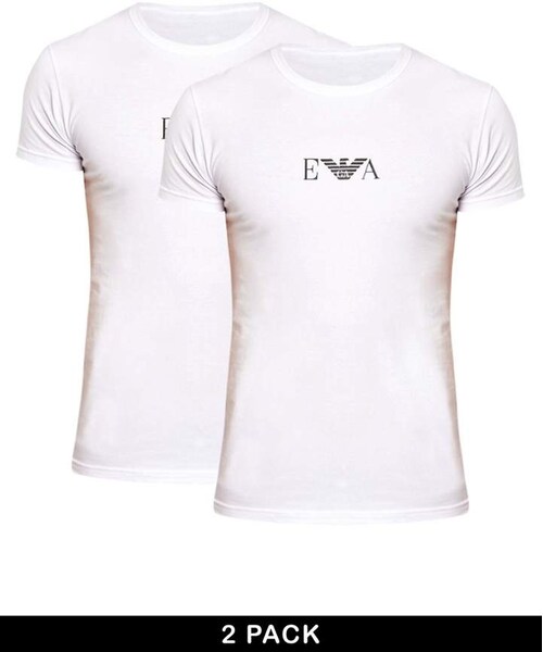 EMPORIO ARMANI（エンポリオアルマーニ）の「Emporio Armani 2 Pack T-Shirt（Tシャツ/カットソー・メンズ・White・M）」の3枚目の写真