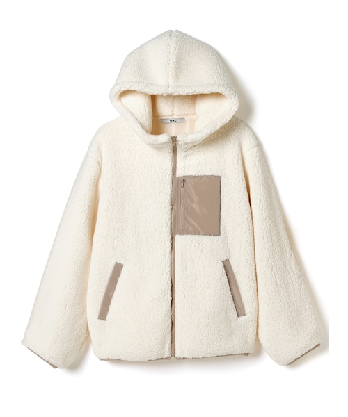 GRL（グレイル）の「ボアフリースフード付きブルゾン（ブルゾン）」 - WEAR