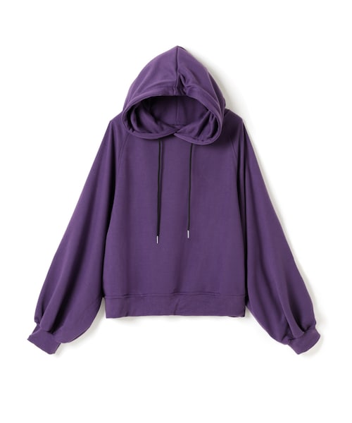 GRL（グレイル）の「ボリュームスリーブパーカー（パーカー・レディース・ブラック/パープル・F）」の2枚目の写真
