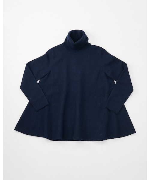 45R（フォーティファイブアール）の「フロートニットのフレアTシャツ（トップス・レディース・白TOP/アカTOP/グリーン/カーキ/ロイヤルブルーTOP/ネイビーTOP/ダークネイビーTOP・0-フリー）」の6枚目の写真