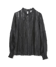 frunco | ストライプレースブラウス(シャツ/ブラウス)