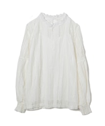 frunco | ストライプレースブラウス(シャツ/ブラウス)