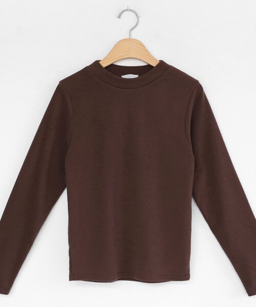 DHOLIC(ディーホリック)の「モックネックスリムTシャツ(Tシャツ/カットソー・レディース・ホワイト/ブラック/レッド/ブラウン・FREE)」の3枚目の写真