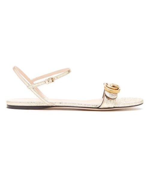 Gucci marmont metallic sandals Clearance