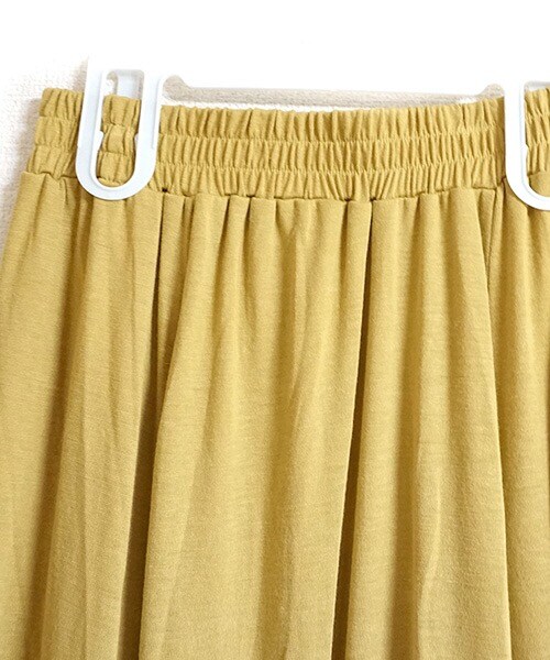 Tiffee SELECT（ティフィーセレクト）の「ウエストゴムてろんギャザーロングスカート（スカート・レディース・マスタード/ネイビー/グレー・M）」の10枚目の写真