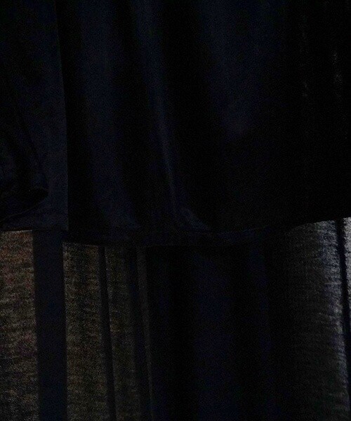 Tiffee SELECT（ティフィーセレクト）の「ウエストゴムてろんギャザーロングスカート（スカート・レディース・マスタード/ネイビー/グレー・M）」の8枚目の写真