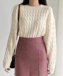 DHOLIC | リブヘムツイストニット(ニット/セーター)