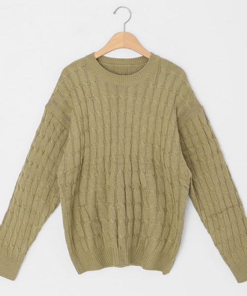 DHOLIC（ディーホリック）の「リブヘムツイストニット（ニット/セーター・レディース・ホワイト/イエロー/レッド/グリーン/ブルー・FREE）」の2枚目の写真