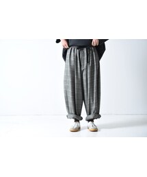 my beautiful landlet | My Beautiful Landlet　ウールチェックコクーン紐ビッグパンツ check(その他パンツ)