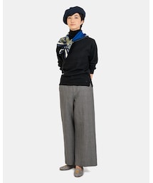 45R コットンウールワイドパンツ ※丈直し有 45R コットンウールワイドパンツ ※丈直し有 - メルカリ