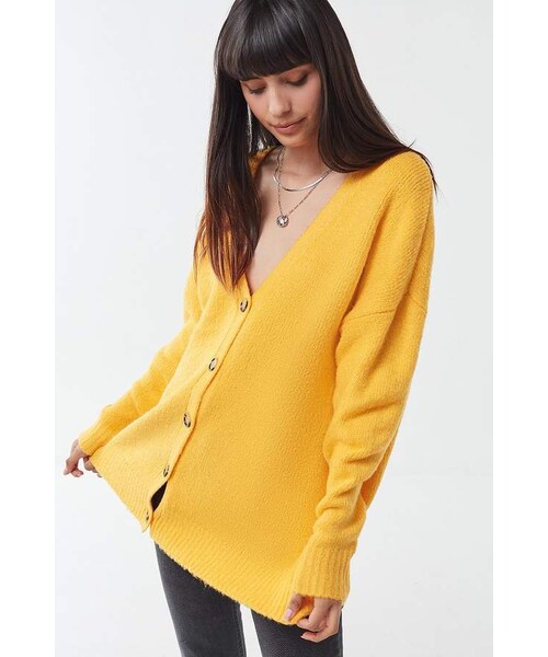urban outfitters mustard cardigan