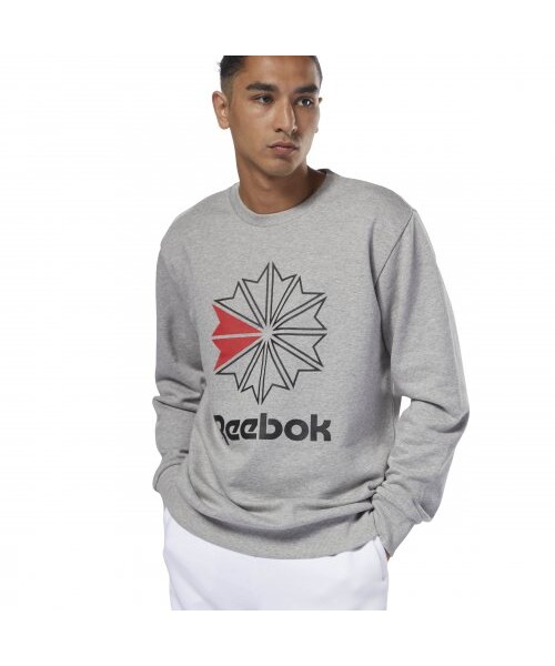 Reebok（リーボック）の「AC FT ビッグ スタークレスト クルー（トップス・クランベリーレッドF14/ミディアムグレイヘザー/ブラック/スーパーナチュラルS10）」の7枚目の写真