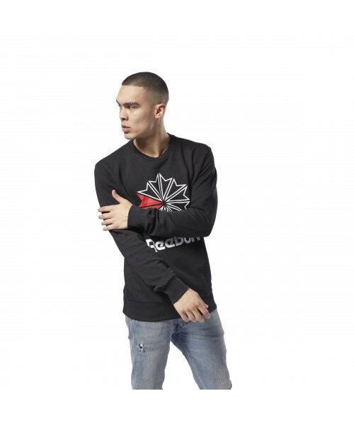 Reebok（リーボック）の「AC FT ビッグ スタークレスト クルー（トップス・クランベリーレッドF14/ミディアムグレイヘザー/ブラック/スーパーナチュラルS10）」の14枚目の写真