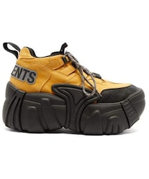 VETEMENTS | Vetements - X Swear Suede Platform Trainers - Womens - Black Tan(その他シューズ)