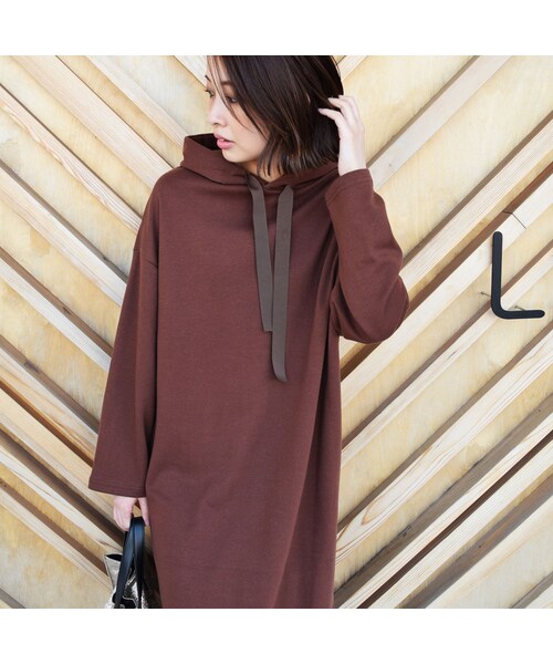 no brand（ノーブランド）の「[ RE-ARRIVAL ]  スウェットリボンテープパーカーOP（ワンピース・レディース・その他）」の3枚目の写真