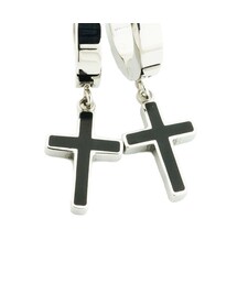 ノーブランド ピアス 両耳 no brand（ノーブランド）の「両耳用（2点セット） クロス