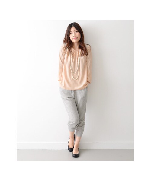 URBAN RESEARCH DOORS(アーバンリサーチドアーズ)の「タック配色ブラウス(トップス・レディース・ネイビー/シロ/ライトベージュ・one)」の6枚目の写真