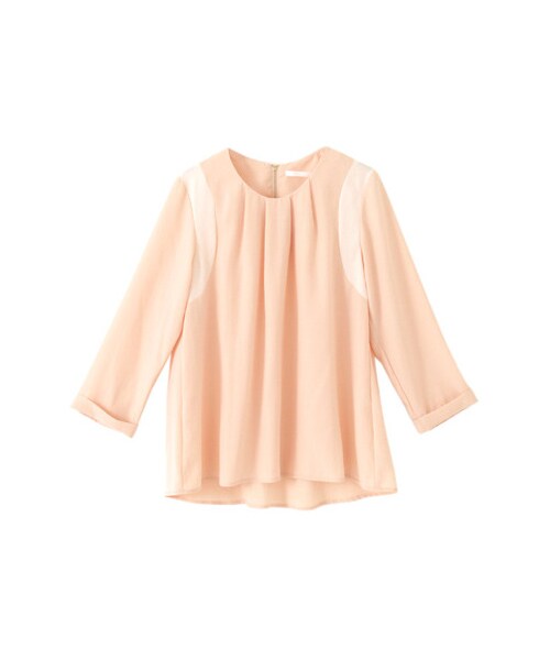 URBAN RESEARCH DOORS(アーバンリサーチドアーズ)の「タック配色ブラウス(トップス・レディース・ネイビー/シロ/ライトベージュ・one)」の3枚目の写真