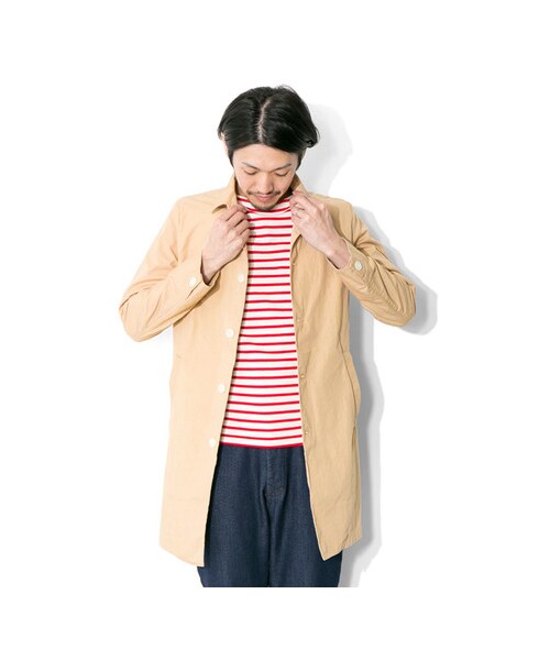 URBAN RESEARCH DOORS（アーバンリサーチドアーズ）の「FORK&amp;SPOON　C/Nウェザーステンカラーコート（ジャケット/アウター・メンズ・Beige/Red/Green/Blue/L.Gray・38/40）」の13枚目の写真