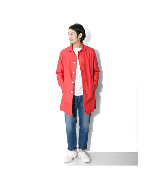 URBAN RESEARCH DOORS（アーバンリサーチドアーズ）の「FORK&amp;SPOON　C/Nウェザーステンカラーコート（ジャケット/アウター・メンズ・Beige/Red/Green/Blue/L.Gray・38/40）」の8枚目の写真