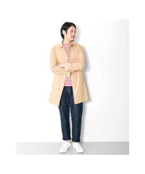 URBAN RESEARCH DOORS（アーバンリサーチドアーズ）の「FORK&amp;SPOON　C/Nウェザーステンカラーコート（ジャケット/アウター・メンズ・Beige/Red/Green/Blue/L.Gray・38/40）」の12枚目の写真