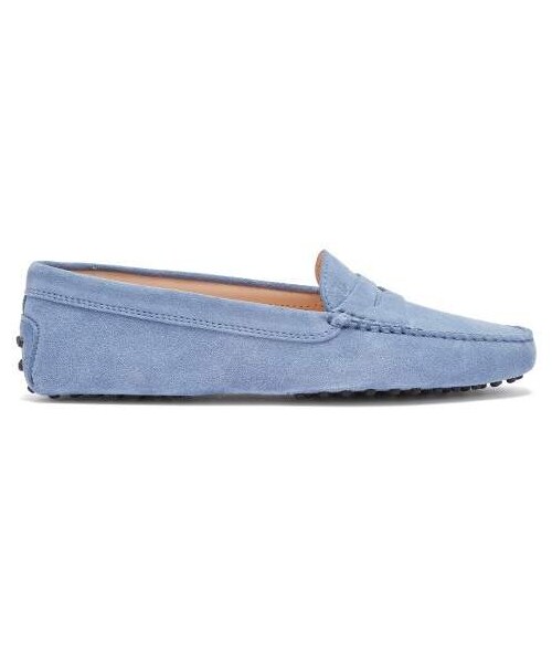 blue suede loafers womens