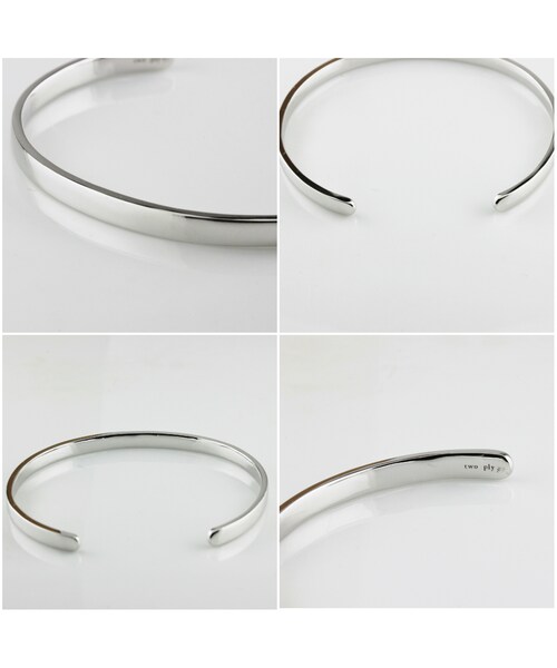 two ply（トゥープライ）の「トゥー プライ 609 ステートメント リュクス バングル（バングル/リストバンド・レディース・シルバー・Free）」の3枚目の写真