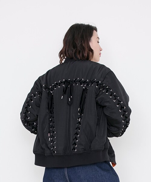 GVGV ma-1レースアップブルゾン G.V.G.V. - Lace Up MA-1 Blouson | fakejam