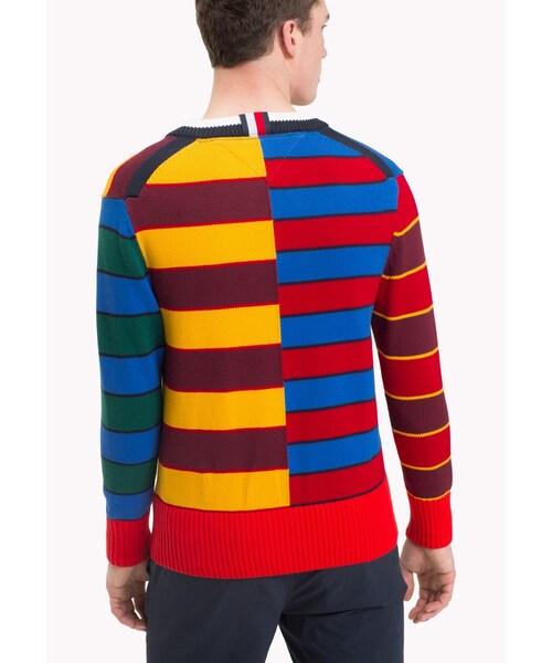 Block Stripe Oversized Sweater Tommy Hilfiger Sale, SAVE 30% - lacocinadepao.com