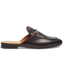 GUCCI | Gucci - Princetown Leather Backless Loafers - Womens - Black(シューズ)