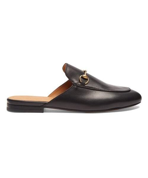 Princetown Leather Backless Loafers 