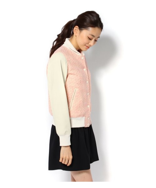 SLOBE IENA（スローブイエナ）の「スタジャン（スタジャン・レディース・ピンク/ホワイト・フリー）」の4枚目の写真