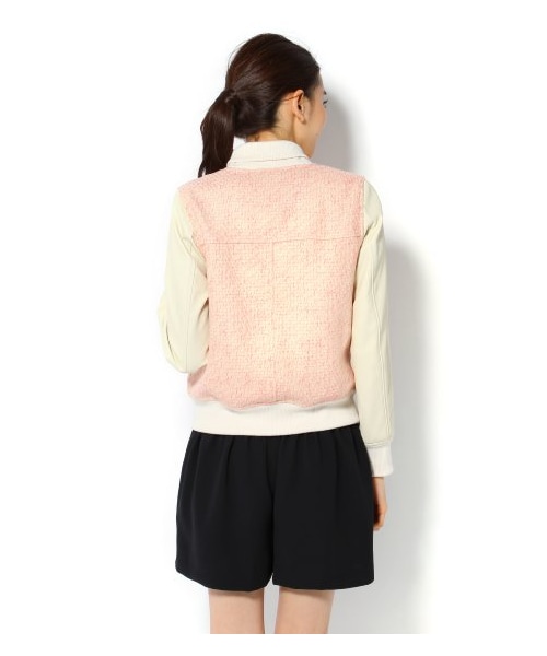 SLOBE IENA（スローブイエナ）の「スタジャン（スタジャン・レディース・ピンク/ホワイト・フリー）」の5枚目の写真