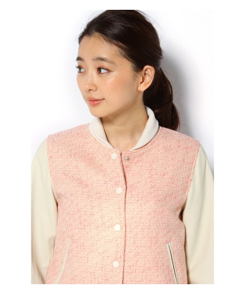 SLOBE IENA（スローブイエナ）の「スタジャン（スタジャン・レディース・ピンク/ホワイト・フリー）」の6枚目の写真