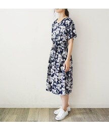 【美品】完売品PONT DE CHALONS イエロー花柄 半袖シャツワンピース Pont de Chalons（ポンデシャロン）の「Pont de chalons 花柄