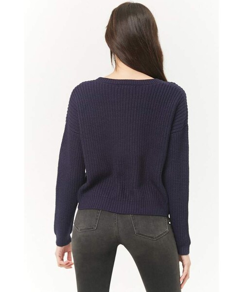 FOREVER 21（フォーエバー トゥエンティーワン）の「Forever 21 Ribbed Knit Sweater（ニット/セーター・レディース・HEATHER GREY/NAVY/BURGUNDY/BROWN・Large/Small/Medium）」の16枚目の写真