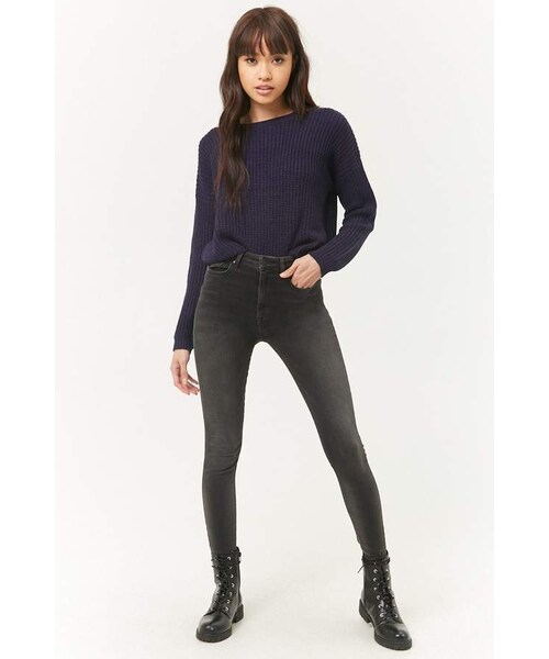 FOREVER 21（フォーエバー トゥエンティーワン）の「Forever 21 Ribbed Knit Sweater（ニット/セーター・レディース・HEATHER GREY/NAVY/BURGUNDY/BROWN・Large/Small/Medium）」の15枚目の写真