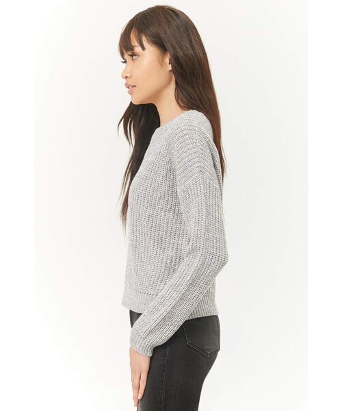 FOREVER 21（フォーエバー トゥエンティーワン）の「Forever 21 Ribbed Knit Sweater（ニット/セーター・レディース・HEATHER GREY/NAVY/BURGUNDY/BROWN・Large/Small/Medium）」の13枚目の写真